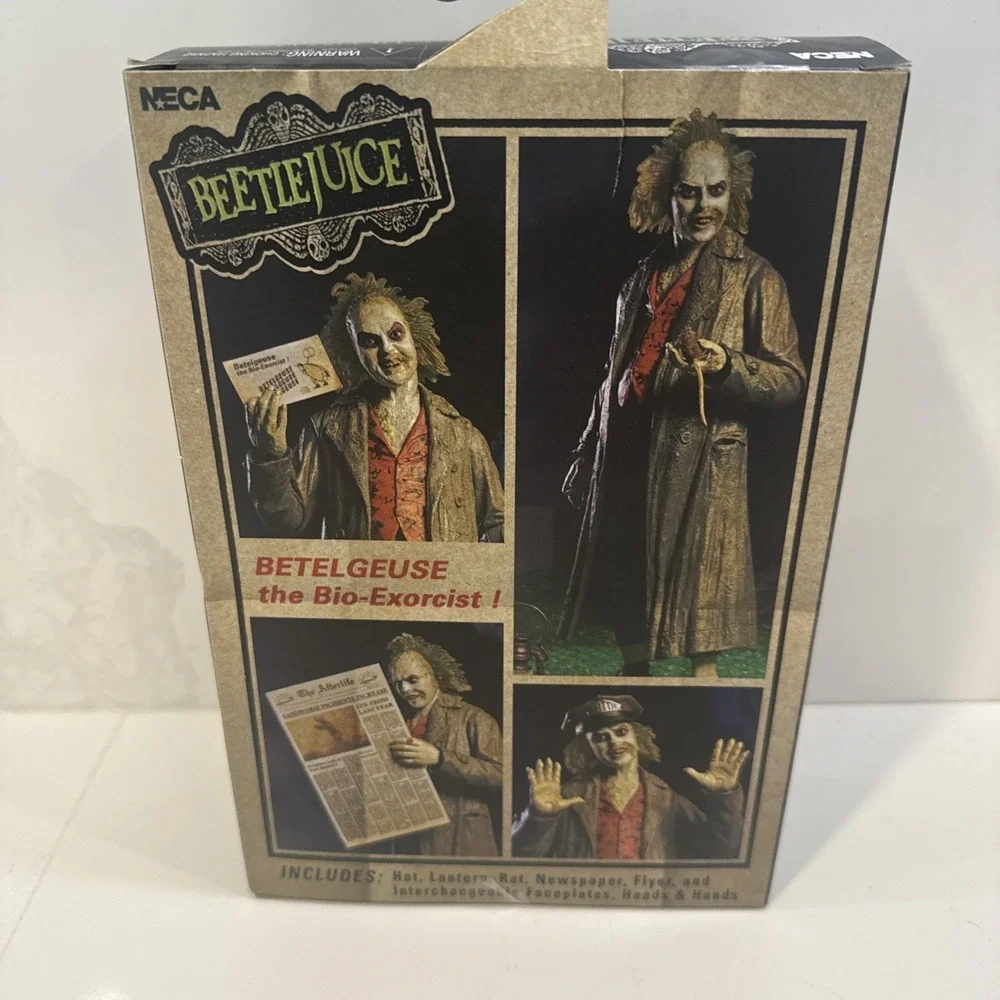 NEW NECA Ultimate Beetlejuice Betelgeuse Action Figure Reel Toy Bio-Exorcist 7